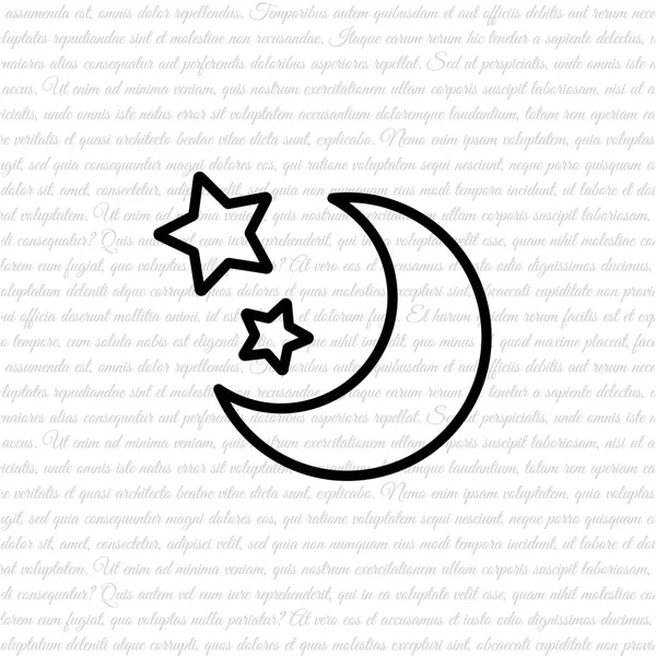 Moon and Stars icon — Stock Vector