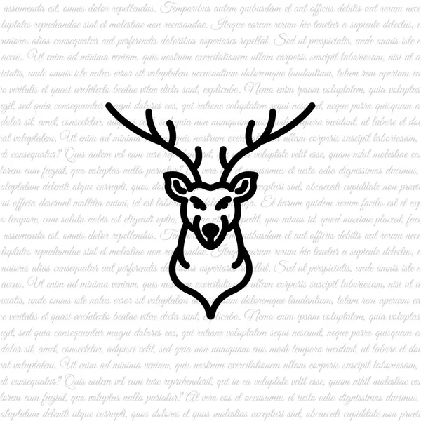 Icône de silhouette de cerf — Image vectorielle