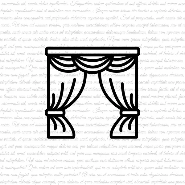 Icono de cortina de ventana — Archivo Imágenes Vectoriales