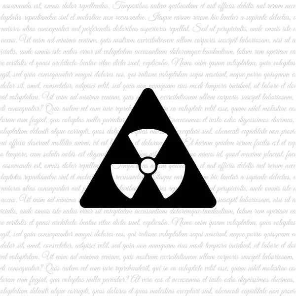 Flat radiation icon — Stock Vector