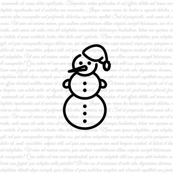 Muñeco de nieve icono web — Vector de stock