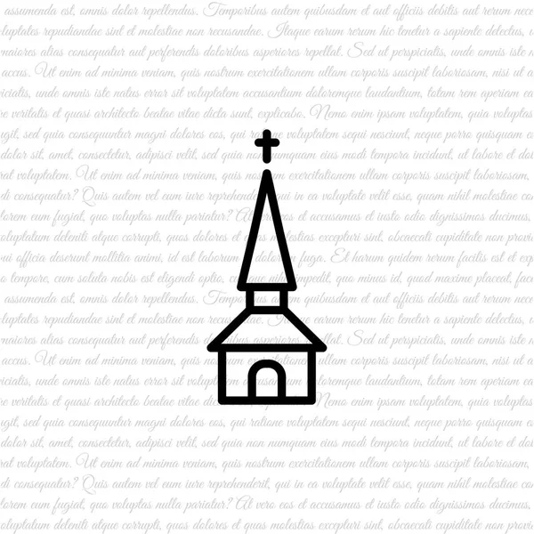 Icono de línea de iglesia — Vector de stock