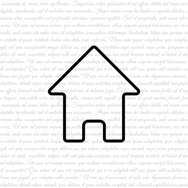 Home-Line-Symbol — Stockvektor
