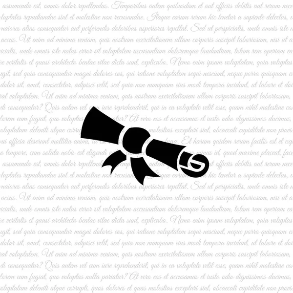 Diploma lijn pictogram — Stockvector