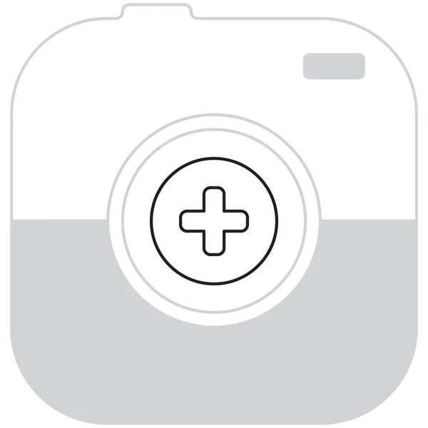 Icono de línea cruzada médica — Vector de stock