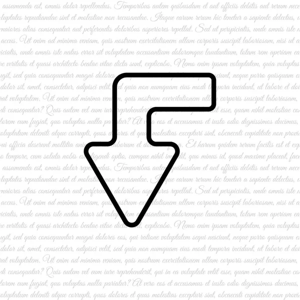 Icône de ligne flèche — Image vectorielle