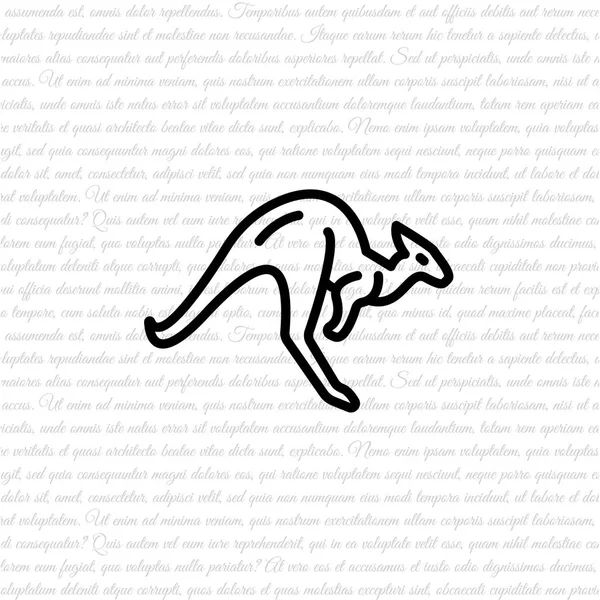 Icône de ligne kangourou — Image vectorielle