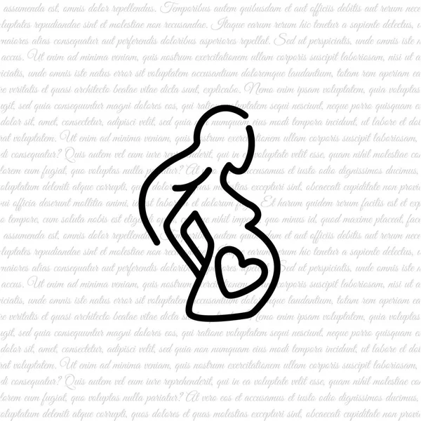 Ikonen för gravid kvinna — Stock vektor