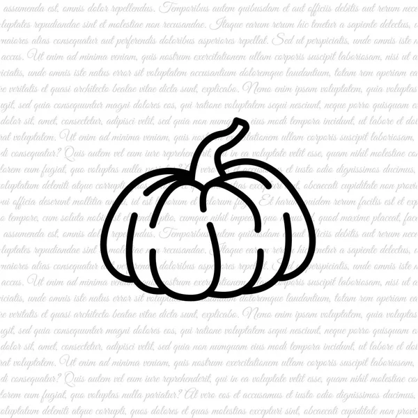 Icono de línea de calabaza — Vector de stock