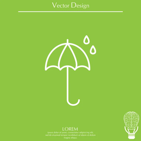 Umbrella line icon — Stock Vector