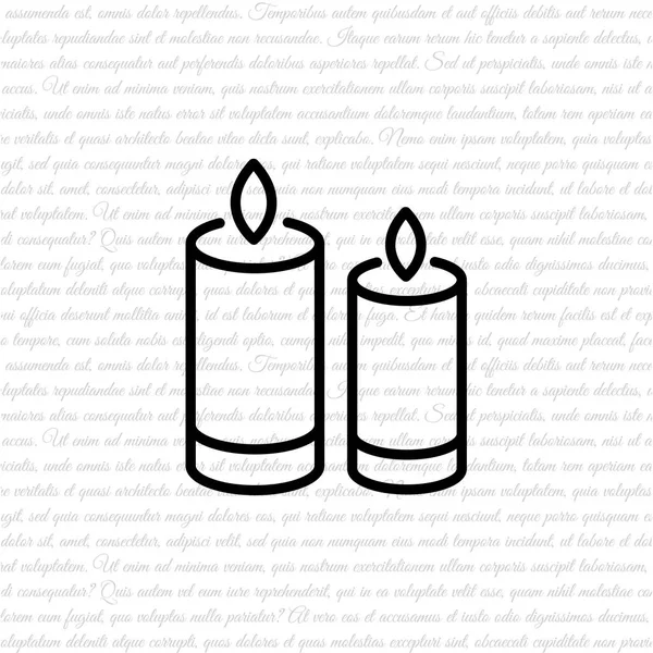 Two candles icon — Stock Vector