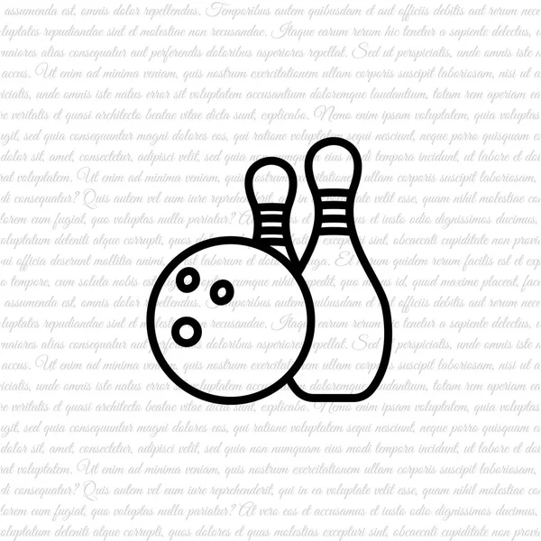 Icône Bowling Ball and Pins — Image vectorielle