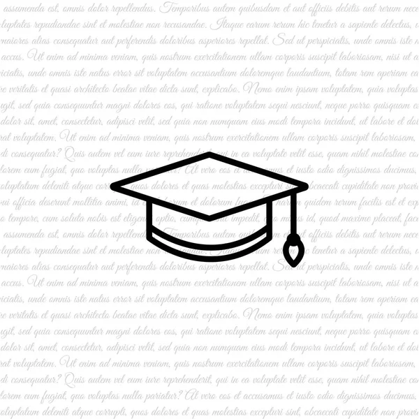 Icono web de Student cap — Vector de stock