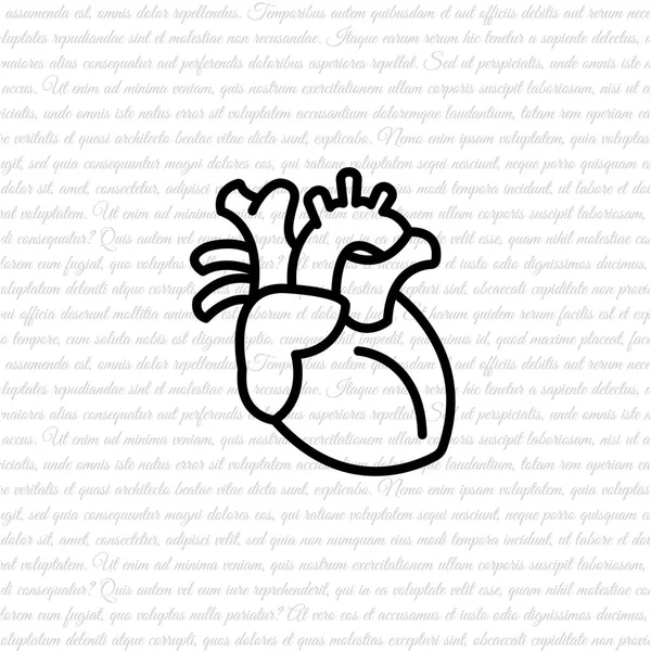 Icône coeur humain — Image vectorielle