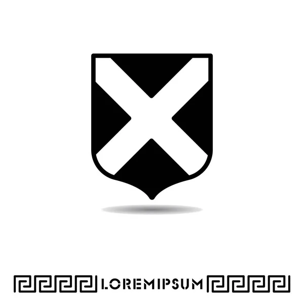 Escudo icono de línea web — Archivo Imágenes Vectoriales