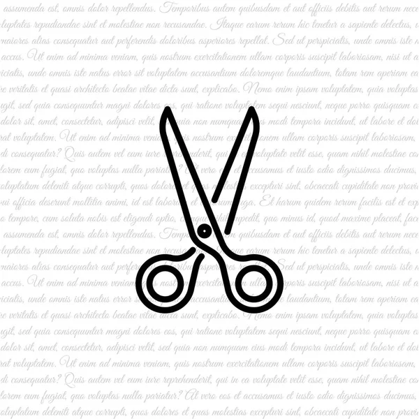 Иконка линии ножниц — стоковый вектор