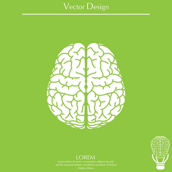 Icône de ligne cérébrale — Image vectorielle