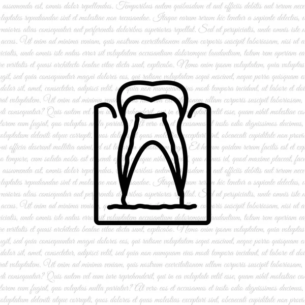 Zub v ikonu dásně — Stockový vektor