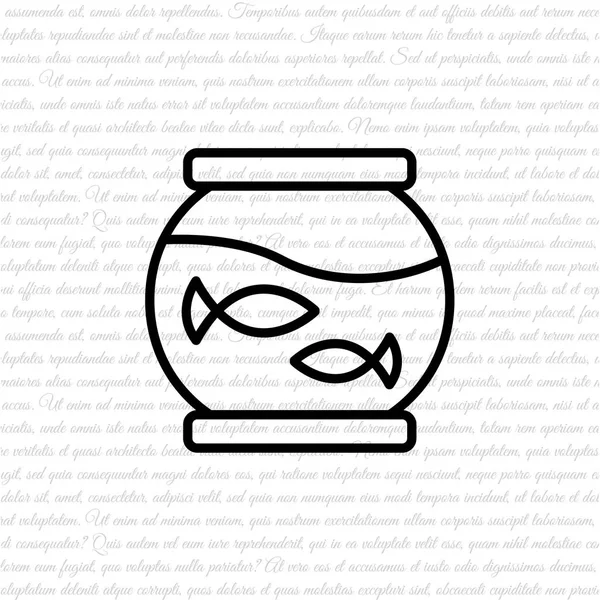 Icono de línea de acuario — Vector de stock