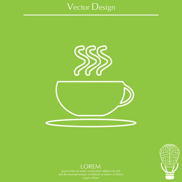 Taza de café icono — Vector de stock