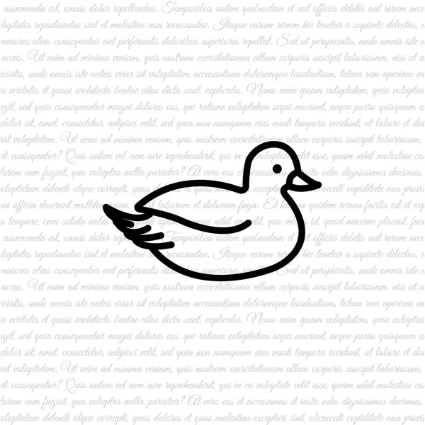 Línea de pato icono — Archivo Imágenes Vectoriales