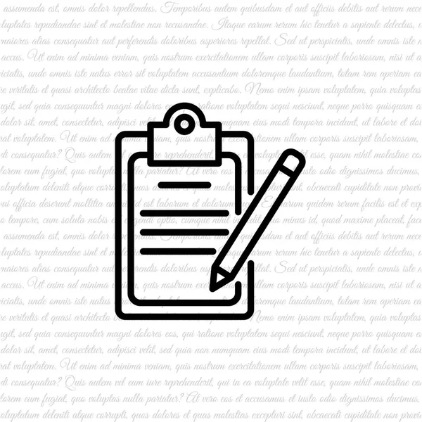 Check-list avec stylo — Image vectorielle