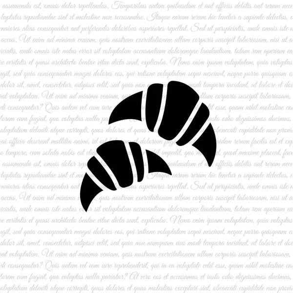Icône ligne croissants — Image vectorielle