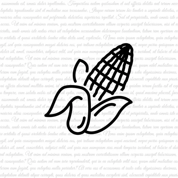 Icono de línea de maíz — Vector de stock