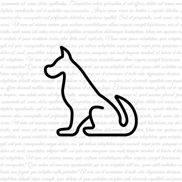 Sylwetka psa ikony — Wektor stockowy