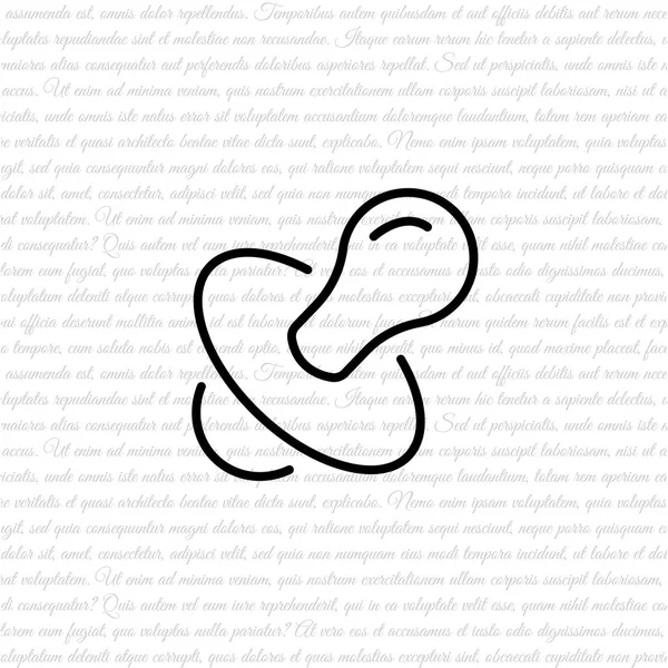 Icône de ligne de mamelon — Image vectorielle
