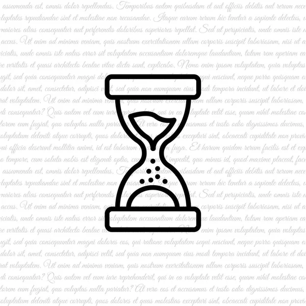 모래 시계 라인 아이콘 — 스톡 벡터