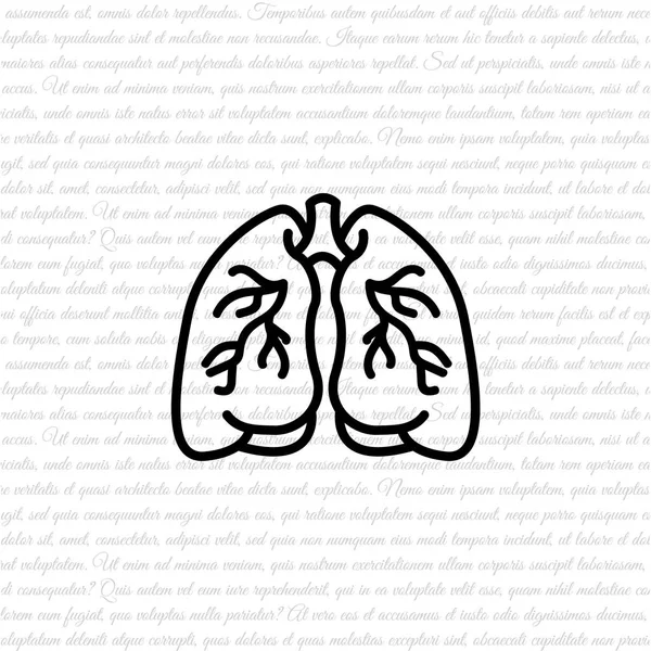 Значок "рядок" легені — стоковий вектор