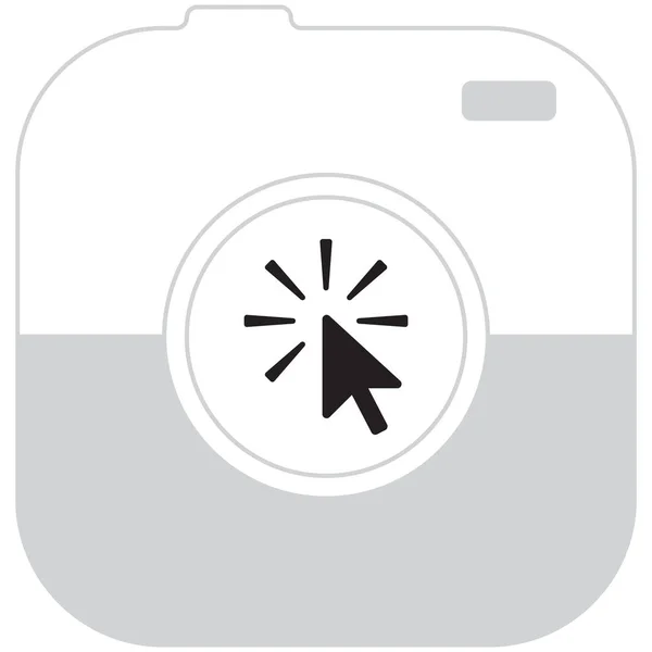 Haga clic en línea icono — Vector de stock