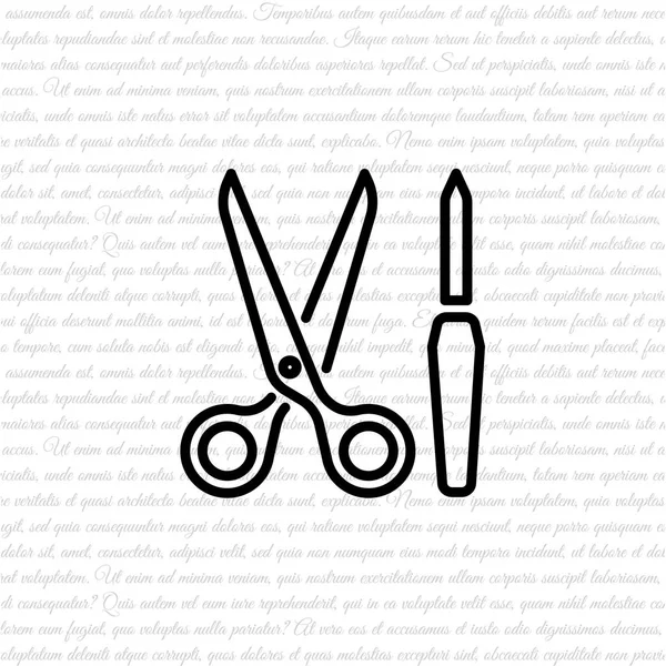 Scissors line icon — Stock Vector