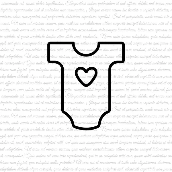 Baby kleding pictogram — Stockvector