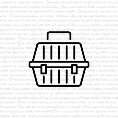 Simge seyahat için evde beslenen hayvan taşıyıcı