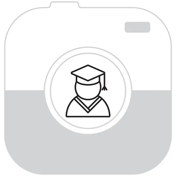 毕业帽线条图标 — 图库矢量图片