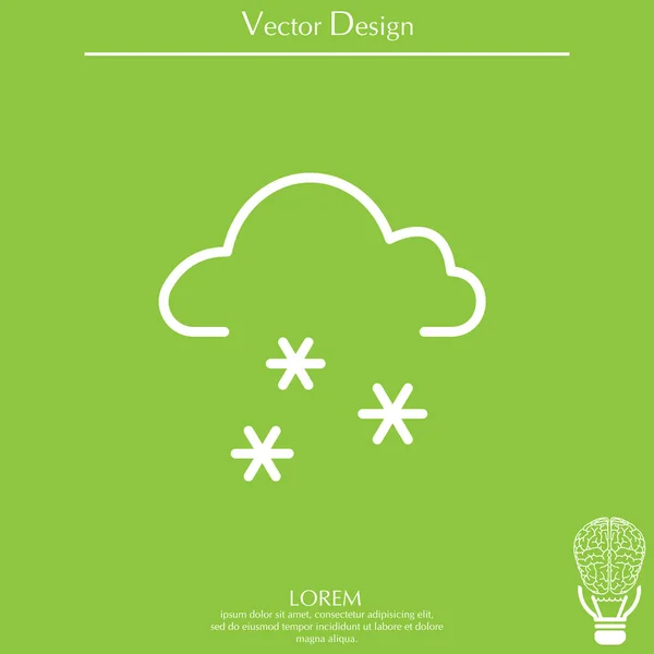 Cloud with snow icon — Stock Vector