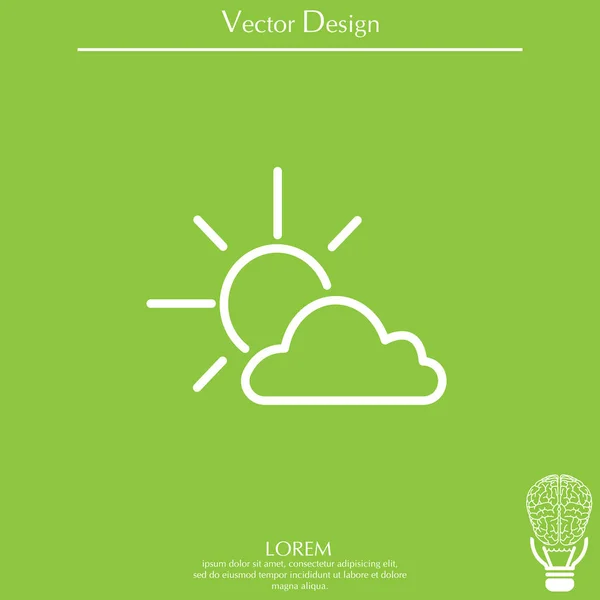 Icono de línea nube — Vector de stock