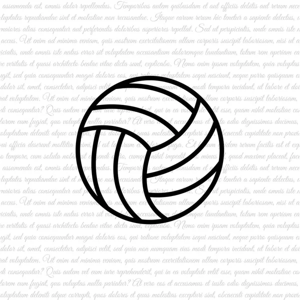 Икона волейбольной линии — стоковый вектор