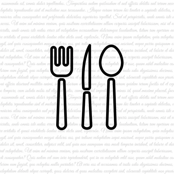 Web line icon of Cutlery — Stock Vector
