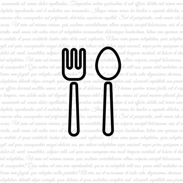 Web line icon of Cutlery — Stock Vector