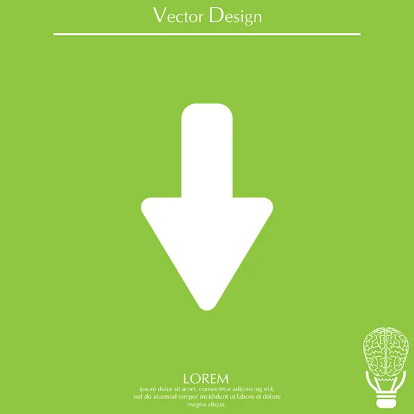 Ícone seta para baixo —  Vetores de Stock