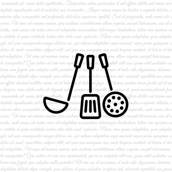 Icono utensilios de cocina — Vector de stock