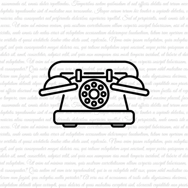 Icono de teléfono antiguo — Vector de stock