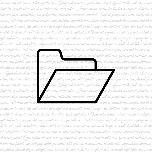 Icono de línea web de la carpeta — Vector de stock