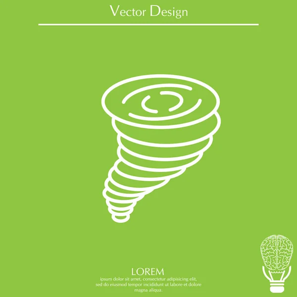 Tornado ícone simples — Vetor de Stock