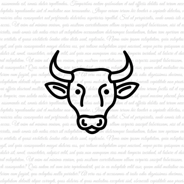 Icono de línea de vaca — Archivo Imágenes Vectoriales