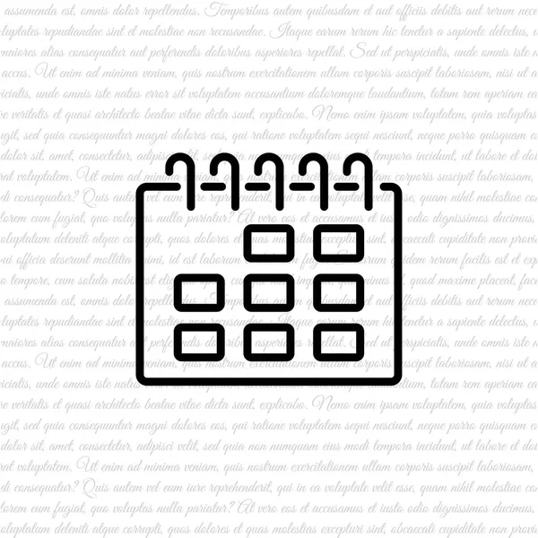 Calendario icono web — Archivo Imágenes Vectoriales