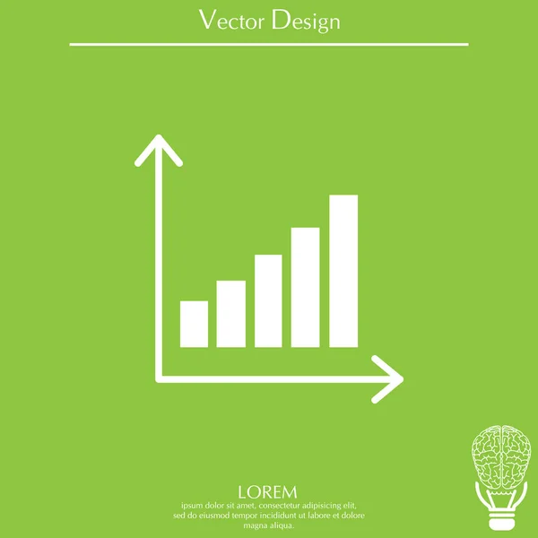 Icono de línea del gráfico — Vector de stock